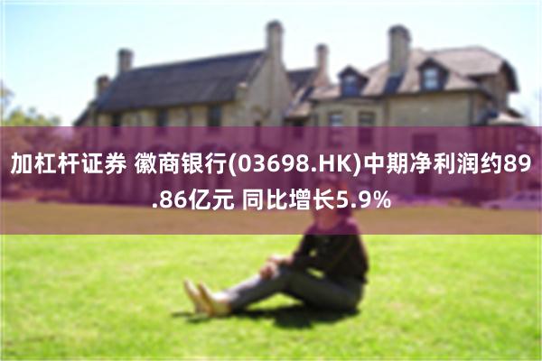 加杠杆证券 徽商银行(03698.HK)中期净利润约89.86亿元 同比增长5.9%