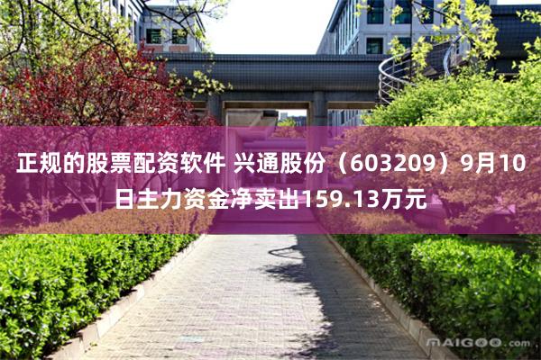 正规的股票配资软件 兴通股份（603209）9月10日主力资金净卖出159.13万元