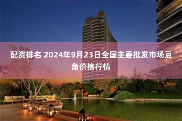 配资排名 2024年9月23日全国主要批发市场豆角价格行情